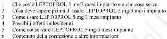 LEPTOPROL 5 mg/3 mesi impianto