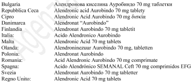 Acido Alendronico Aurobindo 70 mg compresse