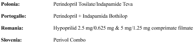 Perindopril e Indapamide Teva 5 mg/1,25 mg compresse rivestite con film