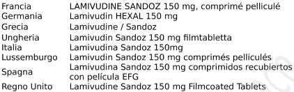 Lamivudina Sandoz “150 mg compresse rivestite con film”